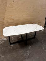 Marmeren salontafel deens ovaal, Huis en Inrichting, Ophalen, 100 tot 150 cm, 50 tot 100 cm, Zo goed als nieuw