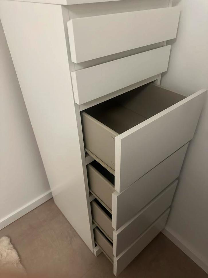 Ikea Malm ladekast met 6 lades, Huis en Inrichting, Kasten | Ladekasten, Zo goed als nieuw, 100 tot 150 cm, Minder dan 50 cm, 25 tot 50 cm