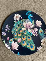 Schaal pauw kunststof bord, Ophalen of Verzenden, Zo goed als nieuw, Rond, Kunststof