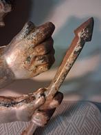 Antieke gietijzeren kerkengel, Ophalen of Verzenden