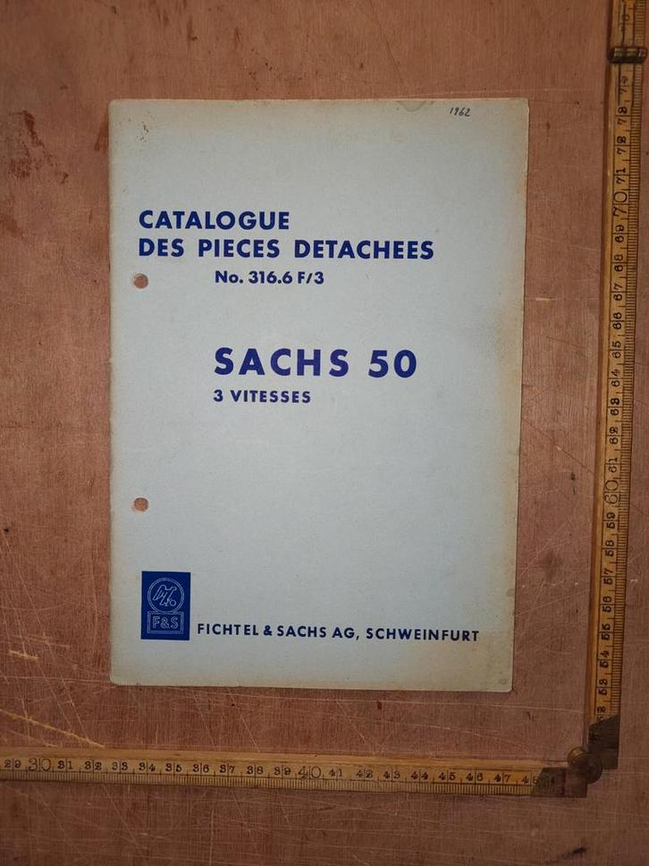 Sachs 50/3 onderdelen catalogus Frans, Fietsen en Brommers, Handleidingen en Instructieboekjes, Gebruikt, Ophalen of Verzenden