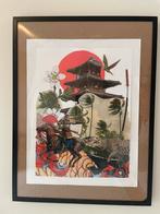 Origineel Collage kunstwerk ‘Japans’, Antiek en Kunst, Ophalen of Verzenden