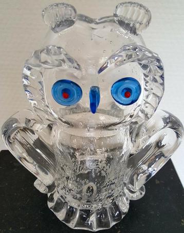 Uil glas / kristal gaaf uniek mondgeblazen item  beschikbaar voor biedingen