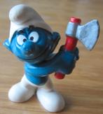 Smurf met bijl - houthakker - Schleich - 1976 - nummer 2, Verzamelen, Smurfen, Ophalen of Verzenden, Zo goed als nieuw, Overige Smurfen