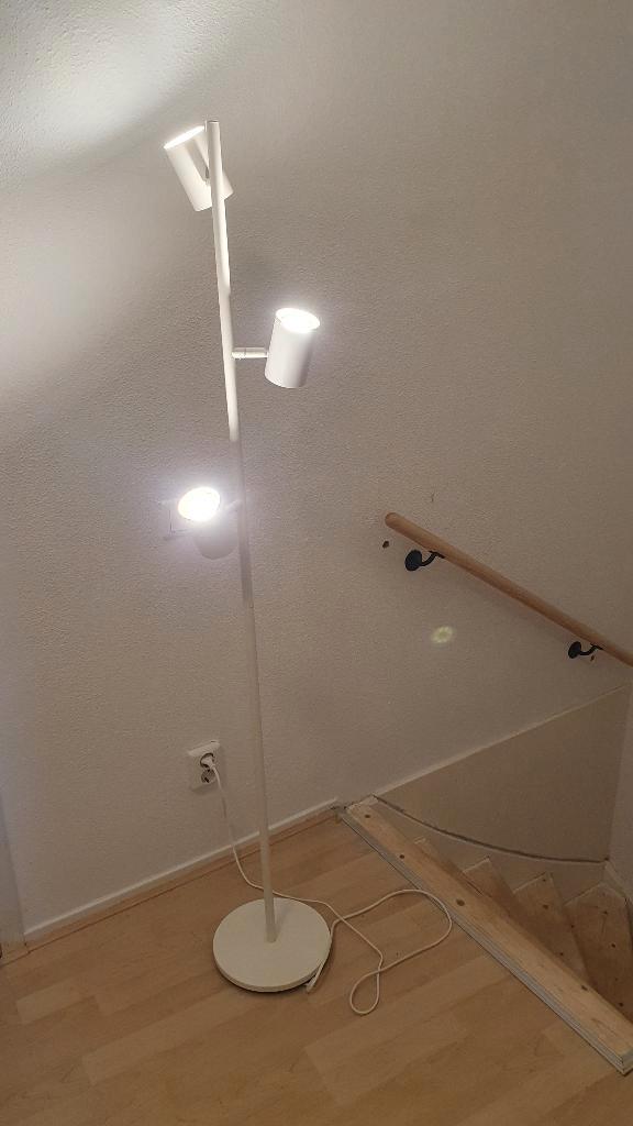 IKEA Lamp Nymane - 3 spots, Huis en Inrichting, Lampen | Spots, Gebruikt, Vloerspot of Grondspot, Metaal of Aluminium, Ophalen