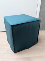 ‼️ NIEUW écht LEREN poef + bijpassende comfortabele fauteuil, Ophalen, Minder dan 50 cm, Vierkant, Nieuw