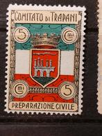 Italië Trapani Burgerbescherming cinderella Sluitzegel, Ophalen of Verzenden, Postfris