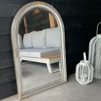 Vintage houten spiegel met sierlijst – 107 x 71,5 cm, Ophalen, Rechthoekig, 50 tot 100 cm, 100 tot 150 cm