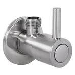 Differnz Chrome Mat Stopkraan voor WC, Ophalen, Nieuw, Chroom, Toilet