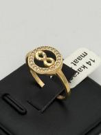 14 karaat goud infinty ring voor dames maat 18.5 nieuw, 18 tot 19, Nieuw, Ophalen of Verzenden, Nvt