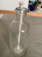 Olie lamp van glas, Huis en Inrichting, Ophalen, Gebruikt, Glas, Minder dan 50 cm