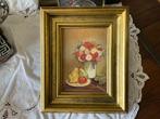 Schilderij stilleven bloemen en fruit, Ophalen of Verzenden