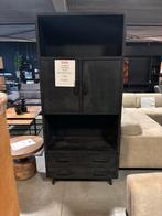 Zwarte wandkast van mangohout  SALE, Ophalen of Verzenden, Nieuw, 25 tot 50 cm, Minder dan 150 cm