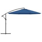 Zweefparasol met aluminium paal 350 cm blauw gratis bezorgd, Tuin en Terras, Parasols, Nieuw, Kantelbaar, Muurparasol, Ophalen of Verzenden