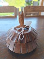 Vintage houten tapas setje, visje voor cocktail prikkers, Gebruikt, Vintage, Ophalen of Verzenden, Nvt