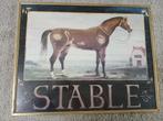 Stable prent met paard  in lijst., Ophalen of Verzenden, Zo goed als nieuw
