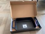 Staub Ovenschaal 30x20cm, Bleu Intense, Keramiek, Nieuwstaat, Ophalen of Verzenden, Zo goed als nieuw, Gietijzer