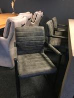 Stoelen met arm industriële antraciet voorraad snel thuis, Overige kleuren, Nieuw, Ophalen of Verzenden, Stof