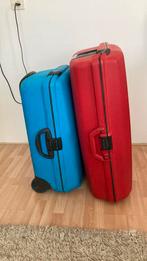 2 Samsonite koffers blauw en rood. Hardshell, Ophalen of Verzenden, Zo goed als nieuw, Hard kunststof, 70 cm of meer