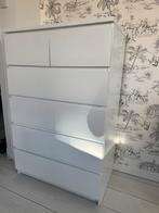 Gratis IKEA Malm witte ladekast met 6 lades, Huis en Inrichting, Kasten | Ladekasten, Ophalen, Overige materialen, Gebruikt, 5 laden of meer