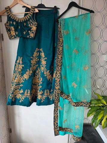 Lehenga met veel steentjes, uit Bangalore, India - maat 36/S beschikbaar voor biedingen