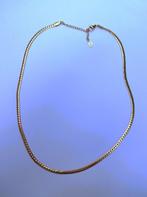 Plat goudkleurige schakeltjes BiSjU kettinkje kort model, Sieraden, Tassen en Uiterlijk, Kettingen, Overige materialen, Verstelbaar