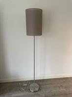 RVS stalampen met taupekleurige kappen, Ophalen, Zo goed als nieuw, Minder dan 100 cm