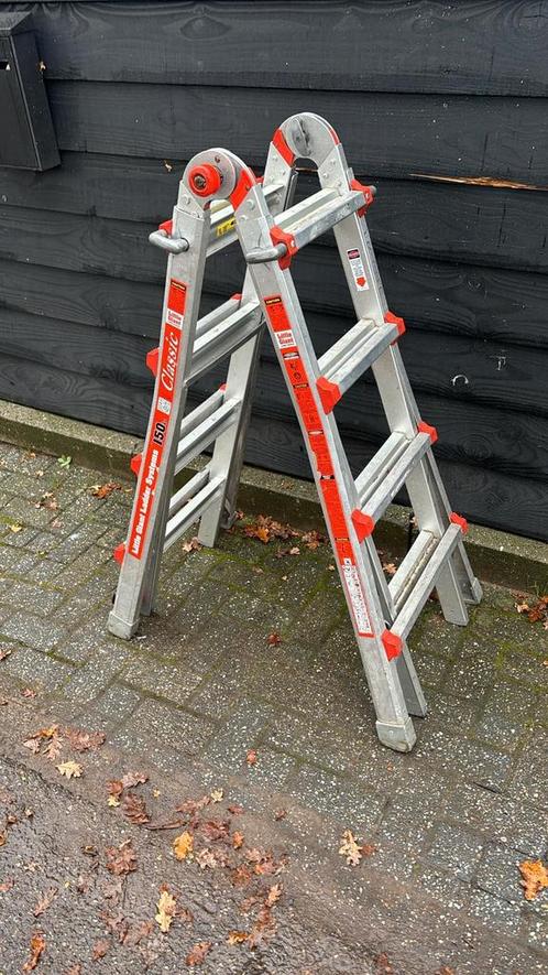 Little Jumbo vouwladder telescopische ladder 4x4, Doe-het-zelf en Verbouw, Ladders en Trappen, Zo goed als nieuw, 2 tot 4 meter