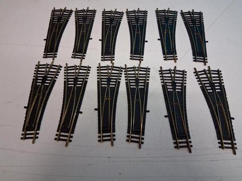 12 x fleischmann 6044 wissels 6 paar in zeer goede staat, Hobby en Vrije tijd, Modeltreinen | H0, Gebruikt, Rails, Gelijkstroom