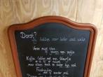 XXL horeca reclame bord, krijtbord ideaal voor je shop!, Ophalen, Gebruikt, Gebruiksvoorwerp, .