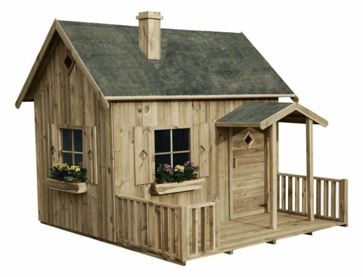 Houten speelhuisje Missy Elin geïmpregneerd, Kinderen en Baby's, Speelgoed | Buiten | Speelhuisjes, Nieuw, Hout, Ophalen of Verzenden