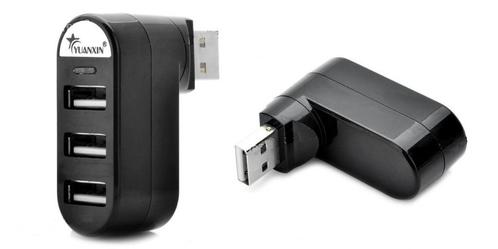 High Speed USB 2.0 Hub met draaibare USB plug, Computers en Software, Dockingstations, Nieuw, Verzenden