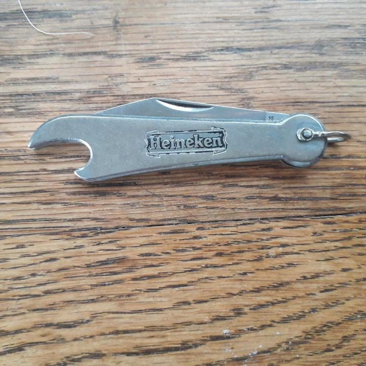 Heineken flesopener en mesje, Verzamelen, Biermerken, Zo goed als nieuw, Flesopener, Overige merken, Ophalen of Verzenden