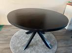 Ronde zwate eettafel, 100 tot 150 cm, Rond, Ophalen of Verzenden, Zo goed als nieuw