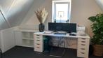 Ikea bureau, boekenkastje en bureaustoel, Huis en Inrichting, Kasten | Boekenkasten, Ophalen, 100 tot 150 cm, 150 tot 200 cm, Zo goed als nieuw