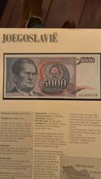 Joegoslavie 5000 dinars 1985 unc, Postzegels en Munten, Bankbiljetten | Europa | Niet-Eurobiljetten, Ophalen of Verzenden, Joegoslavië