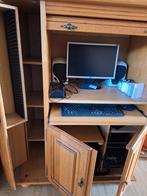 Houten Bureaukast met Roldeur, Ophalen, Gebruikt, Eikenhout