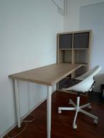 Desk with kallax shelf IKEA, Ophalen of Verzenden, Gebruikt
