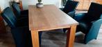 Massief Eiken Eettafel - 170x90cm, Ophalen, Gebruikt, Eikenhout, 50 tot 100 cm