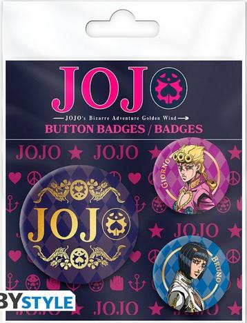 JoJo's Bizarre Adventure badge pack Golden Wind beschikbaar voor biedingen