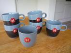 douwe egberts krijtmokken, Ophalen of Verzenden, Overige stijlen, Kop(pen) en/of Schotel(s), Glas