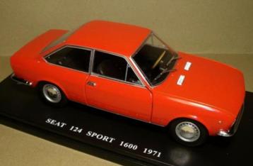 Seat 124 Sport 1600 rood AUTO VINTAGE schaal 1/24 nr. 87 beschikbaar voor biedingen