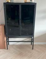 Metalen Vitrinekast met Glazen Deuren, Huis en Inrichting, Kasten | Vitrinekasten, Ophalen, 50 tot 100 cm, 150 tot 200 cm, 25 tot 50 cm