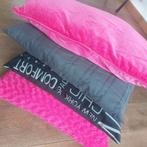 Loungekussen 70x70 grote kussens pink roze grijs, Ophalen of Verzenden, Zo goed als nieuw, Vierkant