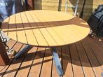 Tuintafel rond polywood 150 cm - incl hoes, Ophalen, Zo goed als nieuw, Composiet