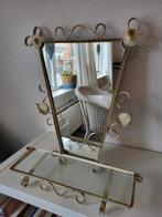 Antieke spiegel met plankje - Brocante & Vintage, Ophalen, Overige vormen, Minder dan 50 cm, Minder dan 100 cm