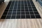 Vloerkleed / tapijt 2 bij 2 m (zwart met witte strepen), Ophalen, Gebruikt, Zwart, Vierkant