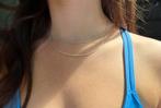 dubbele ketting zilver kleur nieuw, Ophalen of Verzenden, Nieuw, Zilver, Verstelbaar