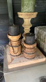 Stoer en sober kandelaars, Ophalen of Verzenden, Hout, Minder dan 25 cm