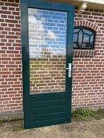 Nette hardhouten achterdeur 88x211,5cm., Doe-het-zelf en Verbouw, Deuren en Horren, Ophalen, 80 tot 100 cm, 200 tot 215 cm, Glas